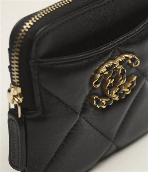 black chanel coin purse|Chanel classic zipped coin purse.